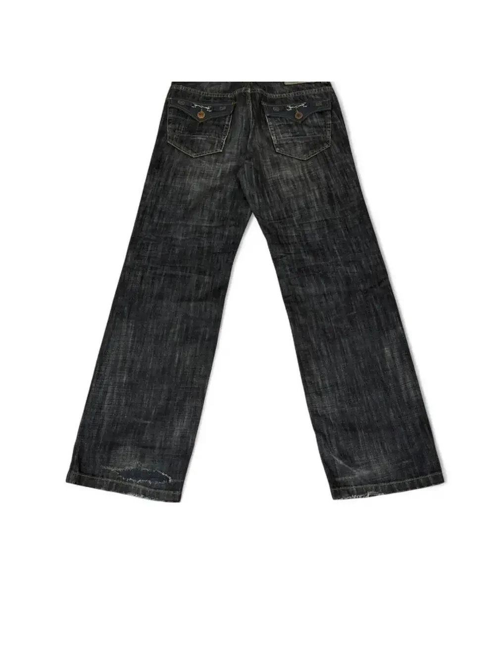 Y2K vintage Maru carbon black shade straight fit denim jeans - Picture 2 of 8